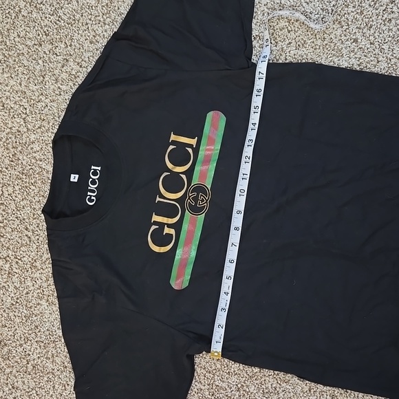 GG Black Tee with Gold and Green Accents - Picture 2 of 2
